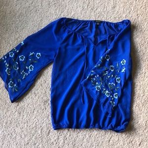 Royal blue blouse